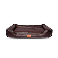Produktbild von Mayaadi Home Hundebett Bobby aus Kunstleder in Braun Größe S wasserfest und allergikerfreundlich