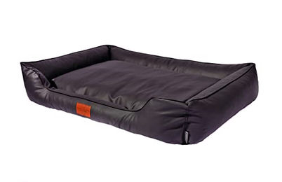 Mayaadi Home Hundebett Bobby Hundesofa aus Kunstleder Schwarz Größe S 85x60x20 cm – Bild 1 von 6