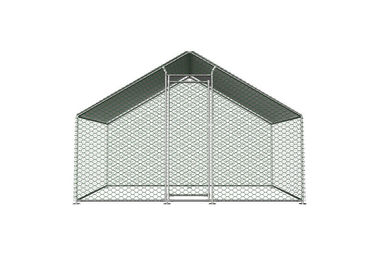 MC Star Hühnerstall Freilaufgehege aus Metall mit Sicherheitsschloss und wasserdichtem PE-Tuch für Hühner und Kaninchen 3x2x2m Silber – Bild 1 von 3