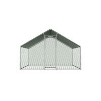 Produktbild von MC Star Hühnerstall Freilaufgehege aus Metall mit Sicherheitsschloss und wasserdichtem PE-Tuch für Hühner und Kaninchen 3x2x2m Silber