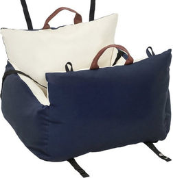 MC Star Hunde-Autositz Mini Blau aus Baumwolle für kleine Hunde unter 5 kg – Bild 1 von 5