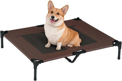 MC Star Hundebett für große Hunde Outdoor mit robustem Metallrahmen und atmungsaktivem Oxford-Gewebe Braun Größe L – Bild 1 von 1