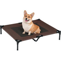 Produktbild von MC Star Hundebett für große Hunde Outdoor mit robustem Metallrahmen und atmungsaktivem Oxford-Gewebe Braun Größe L