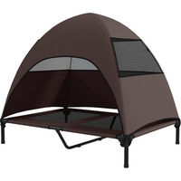 Produktbild von MC Star Hundebett Outdoor mit Dach für große Hunde in Braun 106 x 76 x 99 cm