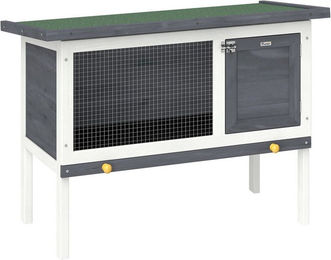 MC Star Kleintierstall aus Holz für Kaninchen in Grau – Bild 1 von 4