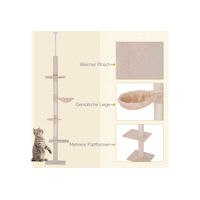 Produktbild von MC Star Kratzbaum Deckenhoch höhenverstellbar Beige mit Deckenspanner für Katzen