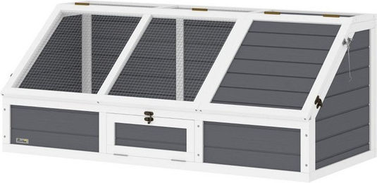 MC Star Terrarium Schildkrötenbox aus Holz in Hellgrau für Schildkröten Outdoor Gehege – Bild 1 von 5