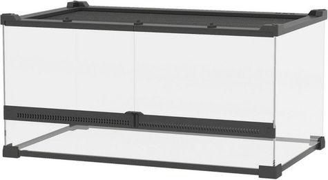 MC Star Tropisches Glas-Terrarium für Reptilien und Amphibien in Schwarz und Transparent – Bild 1 von 4