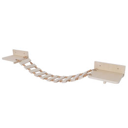 MCW Kletterbrücke MCW-Q56 Katzenleiter aus Holz in Natur 15x130x19cm – Bild 1 von 1