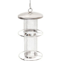 Produktbild von MCW Vogelfutterstation Futtersäule aus Edelstahl Silber 27cm