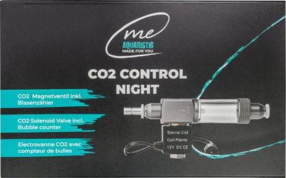 Produktbild von me CO2 Control Night Magnetventil mit Blasenzähler für CO2-Anlagen transparent