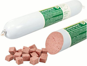 Meadowfield Hundewurst Leberwurst mit Schwein Belohnungssnack für erwachsene Hunde 200g - 200 g – Bild 1 von 2