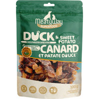Produktbild von MeatyWay Belohnungssnack Ente und Süßkartoffel getreidefrei 100 g