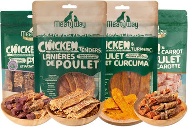 MeatyWay Hundesnacks Huhn und Makrele getrocknet getreidefrei 350 g – Bild 1 von 1