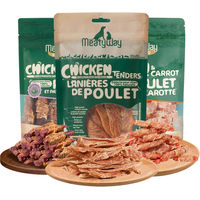 Produktbild von MeatyWay Hundesnacks mit Hähnchen und Gemüse, proteinreich und fettarm, 3er-Pack 300 g