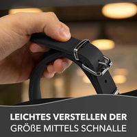 Produktbild von MediMuc Erziehungshalsband aus Leder für Hunde Schwarz Größe S - 45 cm
