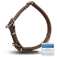 Produktbild von MediMuc Hundehalsband aus Leder Braun XXL 65cm mit Zugstopp und Verstellbarer Schnalle wasserabweisend - 1 Stk.