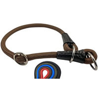 Produktbild von MediMuc Soft Cord Hundehalsband aus Tau in Braun XS 40cm wetterfest und haarbruchfrei