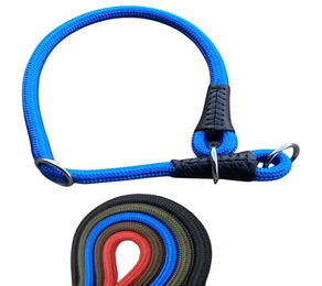 MediMuc Soft Cord Hundehalsband mit Zugbegrenzung aus Nylon in Blau XS 40cm - 40 cm – Bild 1 von 5