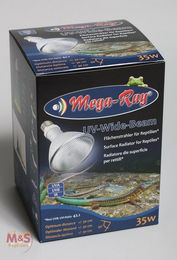 Mega-Ray Halogen-Metalldampflampe UV HID Beleuchtung für Reptilien 35 Watt 90 Grad Abstrahlwinkel - 35 Stk. – Bild 1 von 3