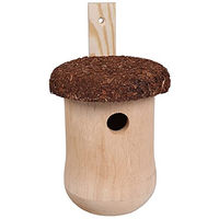 Produktbild von Meisenkasten aus Naturholz für Meisen und Spatzen 10 x 24 x 19 cm