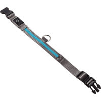 Produktbild von MeLiTec LED Hunde Halsband B94 Reflektierend in Anthrazit Blau Größe S