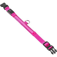 Produktbild von MeLiTec LED Hundehalsband aus Nylon in Rosa Größe S