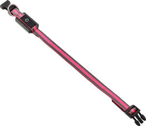 MeLiTec LED Hundehalsband aus Nylon in Rosa Größe XS – Bild 1 von 2