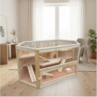 Produktbild von Melko Hamsterkäfig aus Holz für Kleintiere in Natur Braun