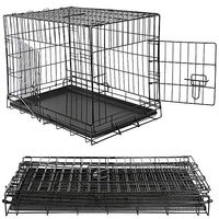 Produktbild von Melko Transportbox Drahtkäfig für Hunde mit 2 Türen klappbar 120 x 75 x 80,5 cm