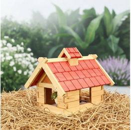 Melko Vogelhaus aus Holz mit lasierten Dachschindeln – Bild 1 von 4