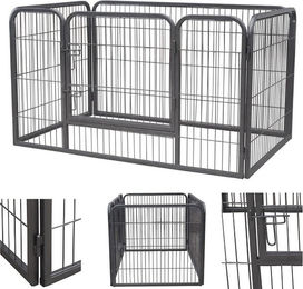 Melko Welpenlaufstall XXL aus Metall für Welpen 124x80x70 cm – Bild 1 von 5