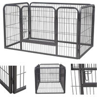 Produktbild von Melko Welpenlaufstall XXL aus Metall für Welpen 124x80x70 cm
