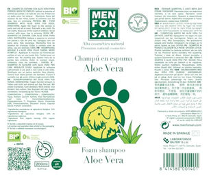 Menforsan Aloe Vera Shampoo Mousse für Hunde und Katzen zur Pflege von Haut und Fell 250 ml - 200 ml – Bild 1 von 4