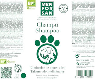 MENFORSAN Hundeshampoo Geruchsbeseitigend mit Talkum Blau Vegan 1 l - 1 l – Bild 1 von 5