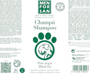 MENFORSAN Schwarzes Shampoo für Hunde Vegan 1L - 1 l – Bild 1 von 5