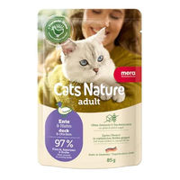Produktbild von Mera Cat Nature Adult Katzenfutter Ente und Huhn Stückchen in Sauce getreidefrei 12x 85 g