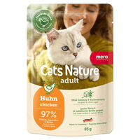 Produktbild von Mera Cat Nature Adult Katzenfutter Huhn Stückchen in Sauce 12x85 g