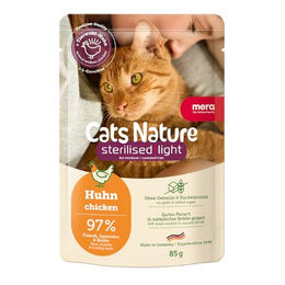 Mera Cat Nature Sterilised Adult Huhn Katzen Nassfutter Stückchen in Sauce 12x85g – Bild 1 von 7