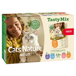 Mera Cats Nature Adult Tasty Mix Katzenfutter Nass Getreidefrei 12 x 85 g – Bild 1 von 3