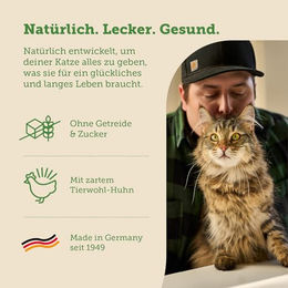 Mera Cats Nature Senior Katzenfutter Huhn Nassfutter mit Stückchen in Sauce Getreidefrei 12x85g – Bild 1 von 4