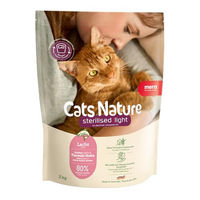 Produktbild von Mera Cats Nature Sterilized Light Lachs Huhn Getreidefrei Trockenfutter für erwachsene kastrierte Katzen 400g