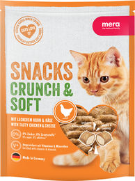Mera Crunch & Soft Katzenleckerli Huhn & Käse kalorienarm 10x200g – Bild 1 von 2