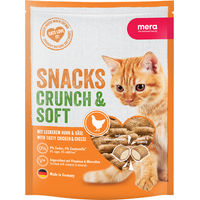 Produktbild von Mera Crunch & Soft Katzenleckerli Huhn & Käse kalorienarm 10x200g