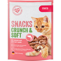 Produktbild von Mera Crunch & Soft Lachs Katzen Leckerli zur Gewichtskontrolle 10x200g