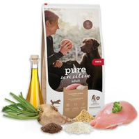 Produktbild von Mera Dog Pure Sensitive Adult Trockenfutter Truthahn und Reis glutenfrei für Hunde 4 kg - 4 kg
