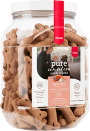 Mera Goody Snacks Lachs & Reis Hundeleckerlis für sensible Hunde glutenfrei und hypoallergen 6x600g – Bild 1 von 2