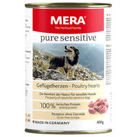 Produktbild von Mera Pure Sensitive Hundefutter Geflügelstückchen in Sauce für sensible Hunde Adult 6x400 g - 6 x 400 g