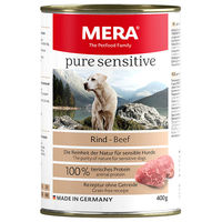 Produktbild von Mera Pure Sensitive Hundefutter Rind Nassfutter Getreidefrei 6x400g - 6 x 400 g