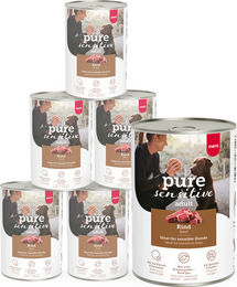 Mera Pure Sensitive Rind Nassfutter für Hunde getreidefrei und monoprotein mit 2400g – Bild 1 von 2